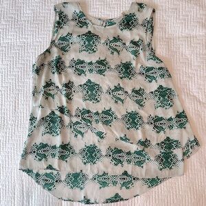 DKNYC Sleeveless Snakeskin Patterned Blouse Size XL